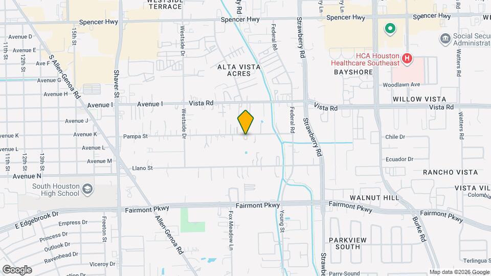 1002 Pampa St Map and Location Details