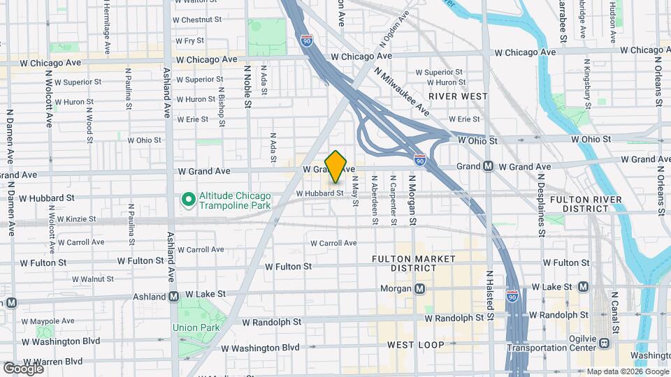 1162 W Hubbard St Map and Location Details