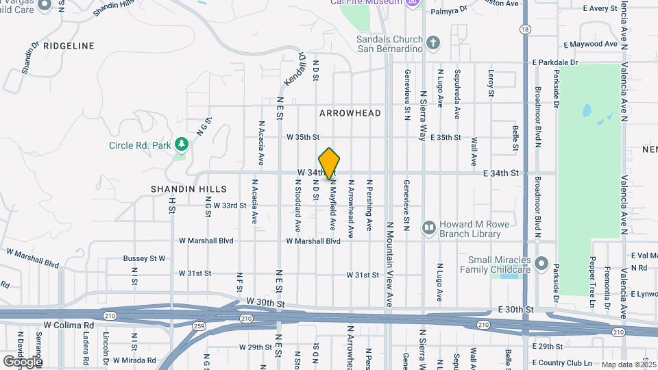 3366 N Mayfield Ave Mapa y Detalles de la Ubicación