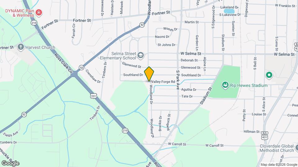 1600 Woodland Dr Map and Location Details