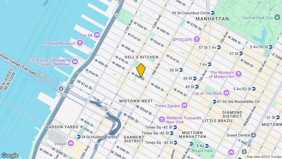 416 W 46th St Map and Location Details