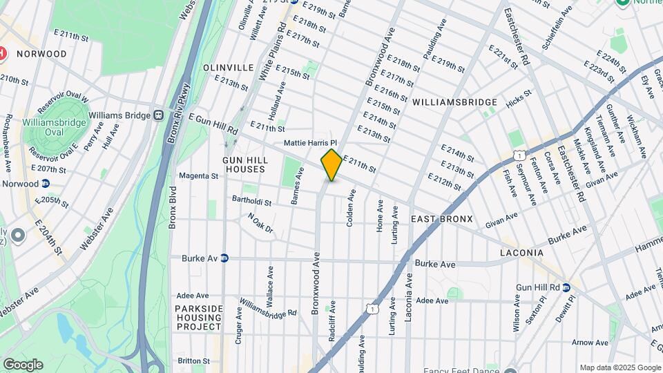 3410 Bronxwood Ave Map and Location Details
