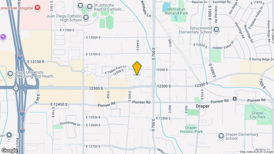 642 E 12225 S Map and Location Details