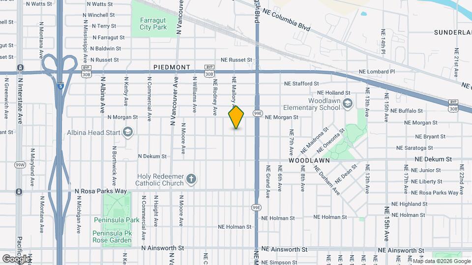 205 NE Bryant St Map and Location Details