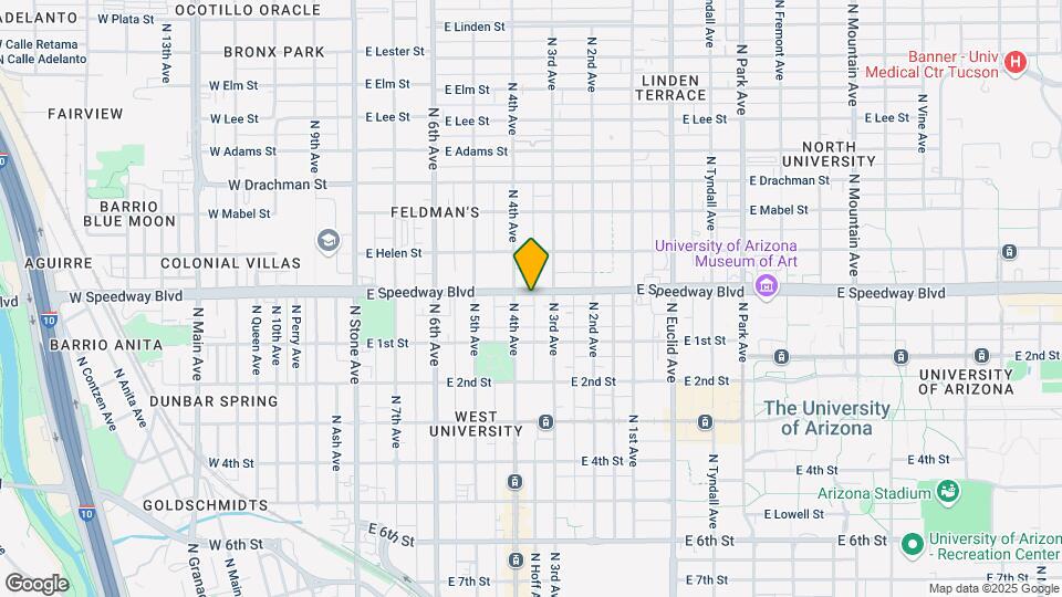 420 E Speedway Blvd Mapa y Detalles de la Ubicación