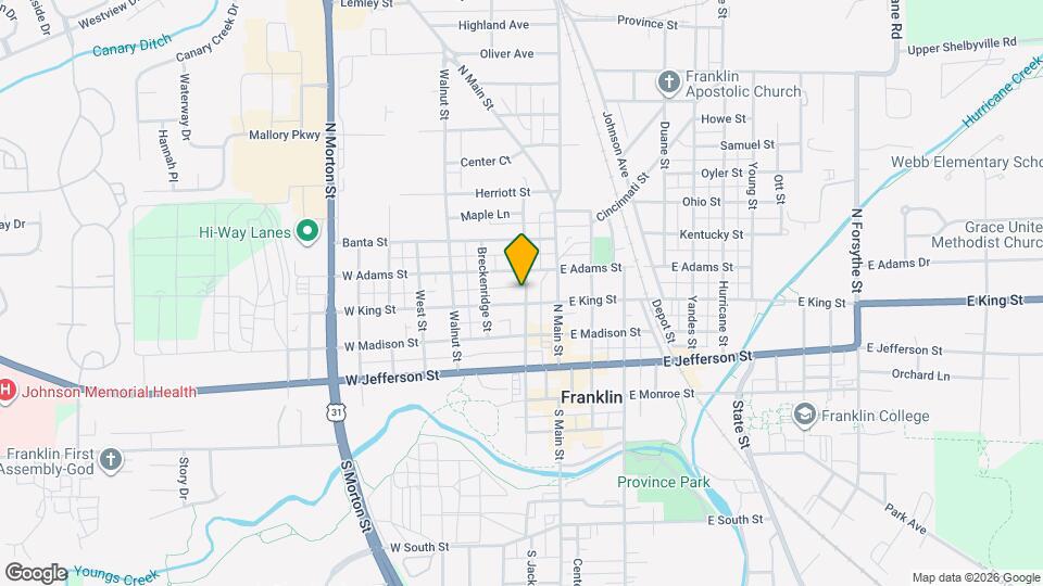 100 W King St Map and Location Details