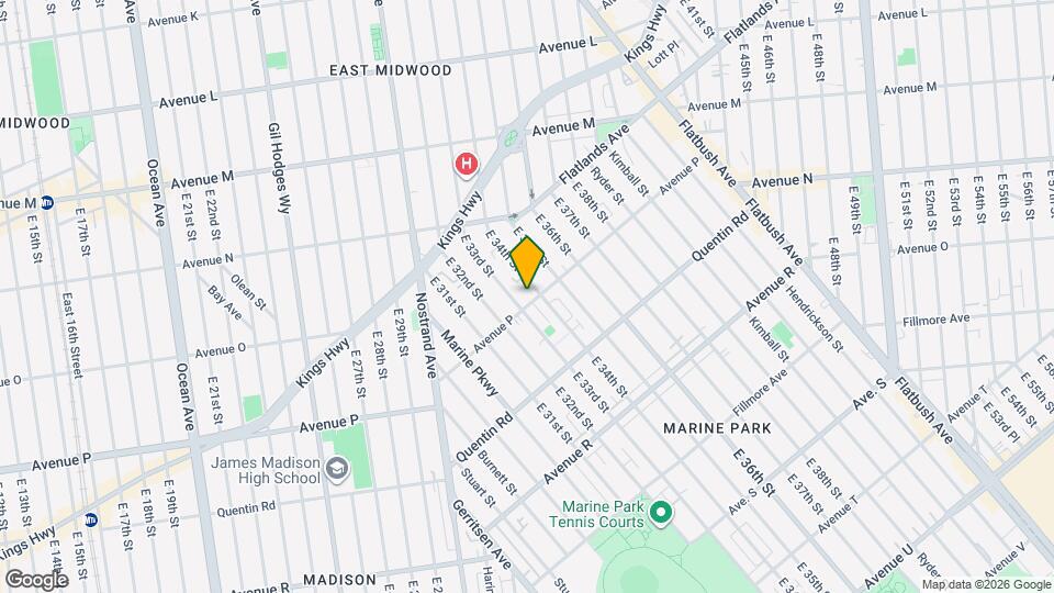 3313 Avenue P Map and Location Details