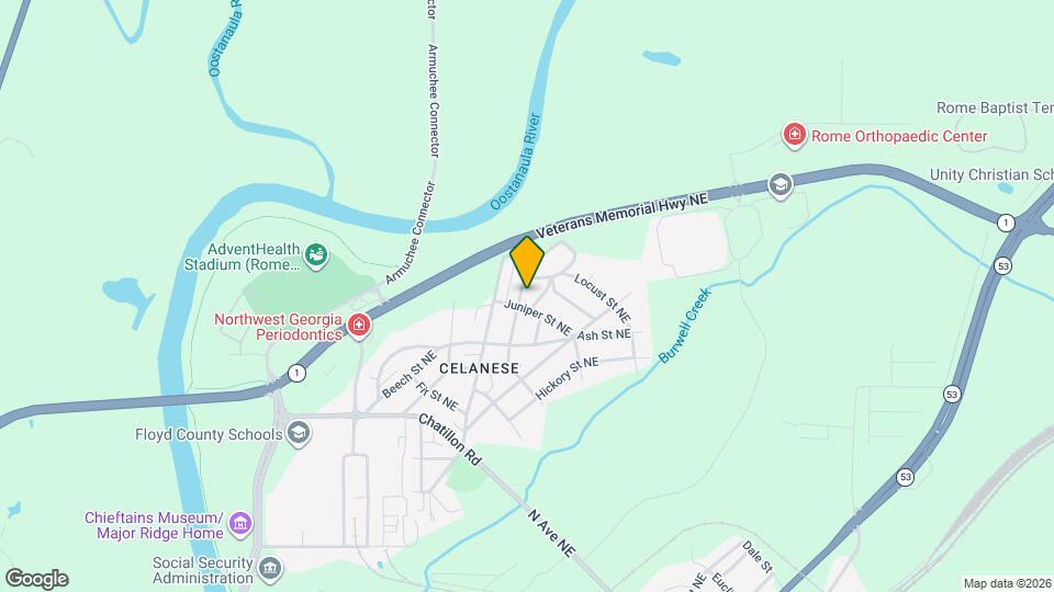 23 Oak St NE Map and Location Details