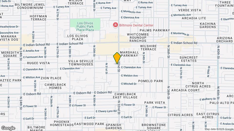 3158 E Clarendon Ave Mapa y Detalles de la Ubicación