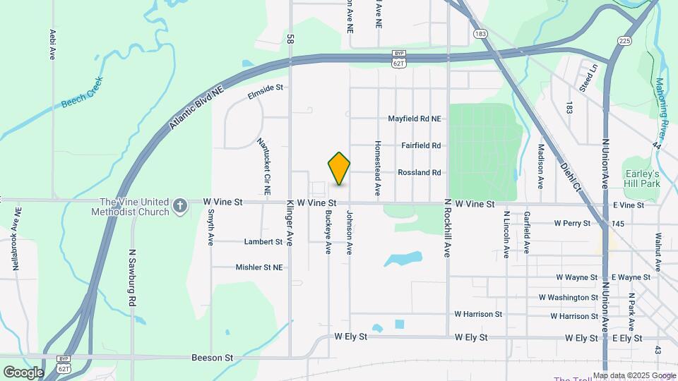 1105 W Vine St Map and Location Details