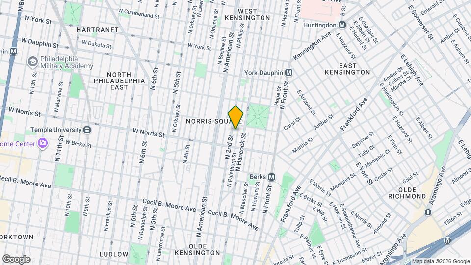 2036 N Palethorp St Map and Location Details