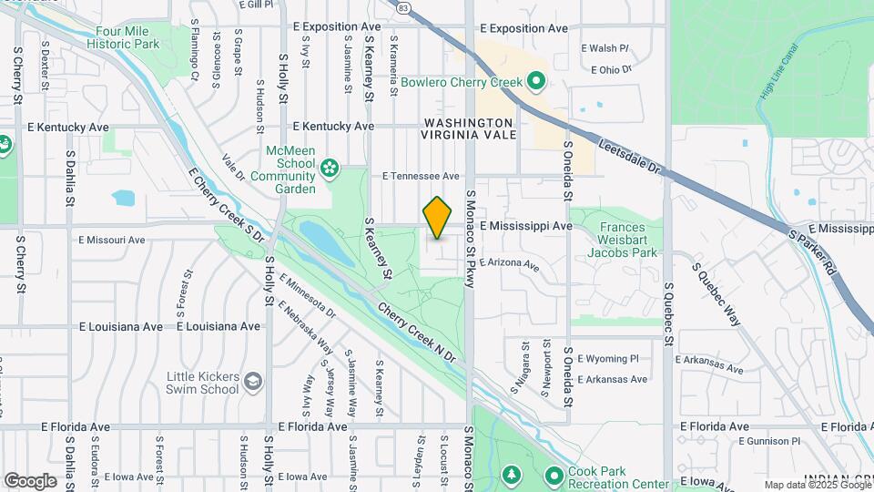 1173 S Monaco St Pkwy Mapa y Detalles de la Ubicación