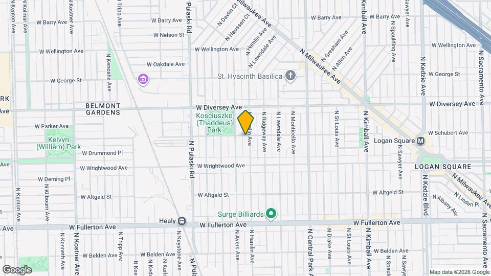 2656 N Hamlin Ave Map and Location Details