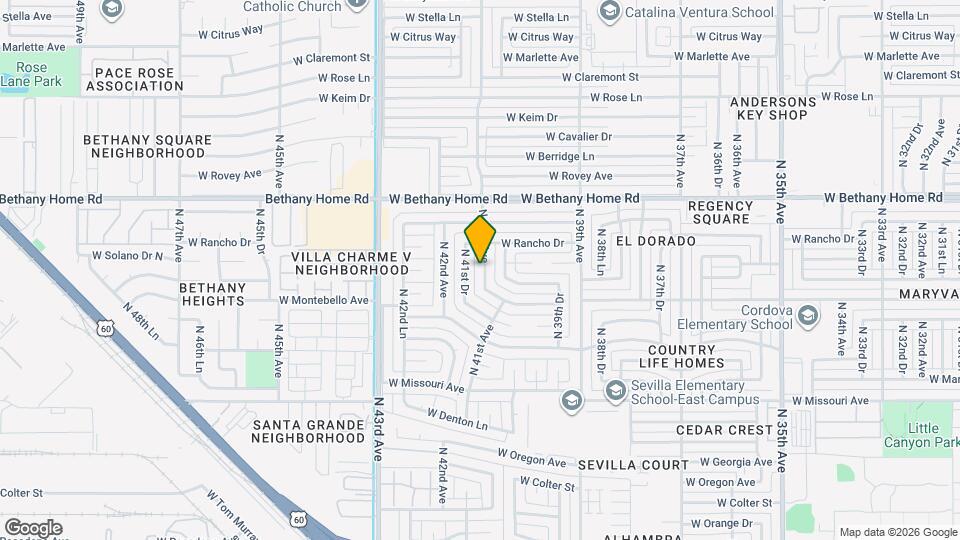 5732 N 41st Ave Mapa y Detalles de la Ubicación