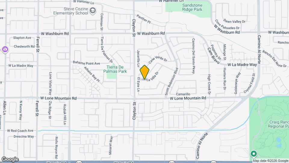 1919 La Villa Dr Map and Location Details