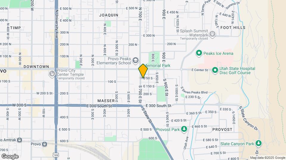 716 E 50 S, Unit Upper Level Mapa y Detalles de la Ubicación