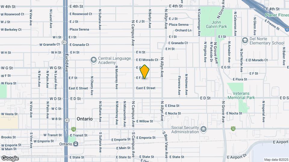 744 E F St Mapa y Detalles de la Ubicación