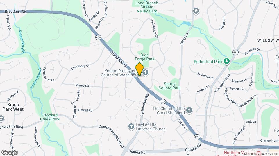 9534 Braddock Rd Mapa y Detalles de la Ubicación