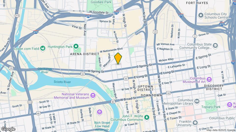 The Arena District Lofts Map and Location Details