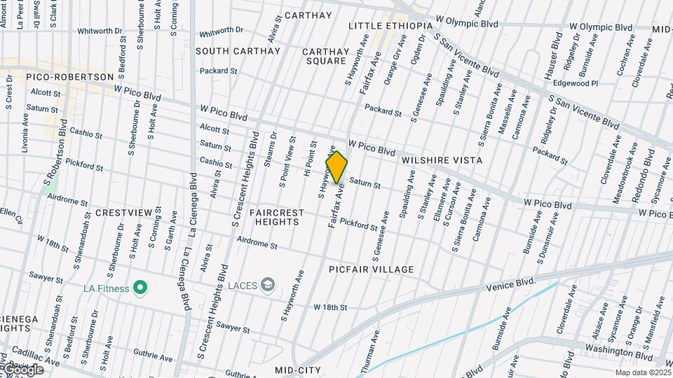 1519 S Fairfax Ave Mapa y Detalles de la Ubicación