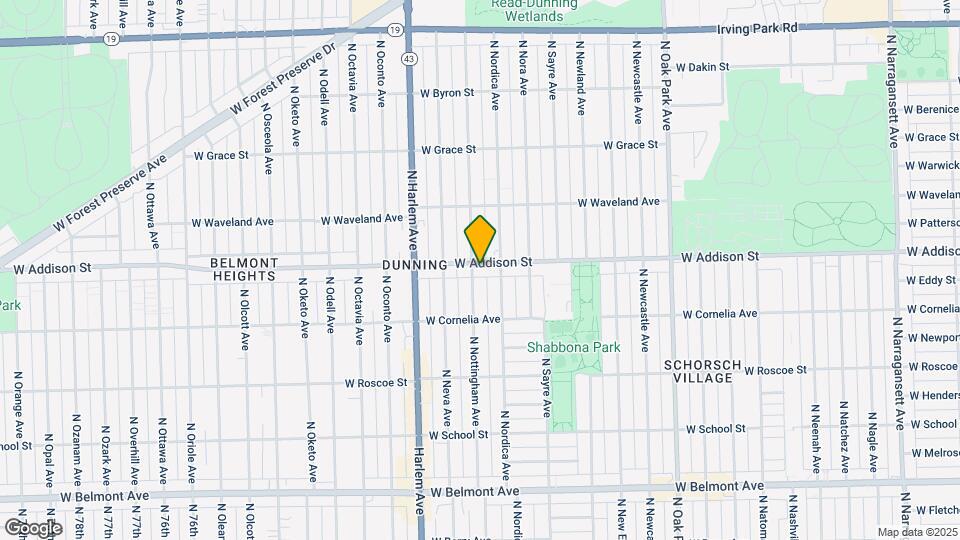 7121 W Addison St Map and Location Details