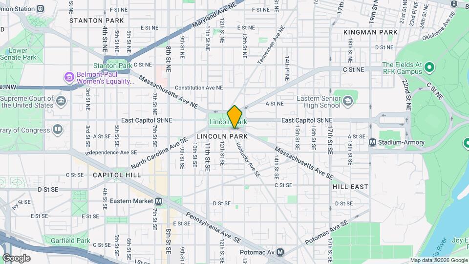 1209 East Capitol St SE Map and Location Details