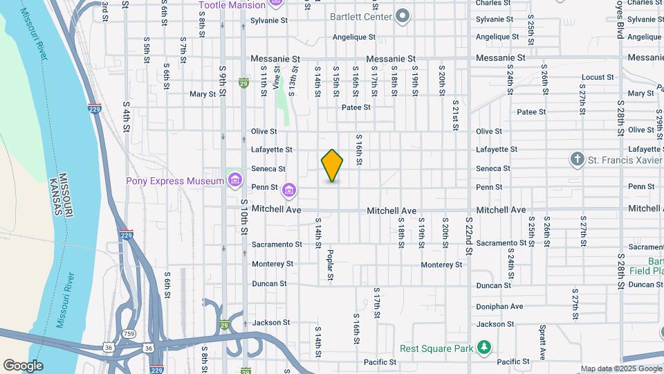 1419 Penn St Map and Location Details