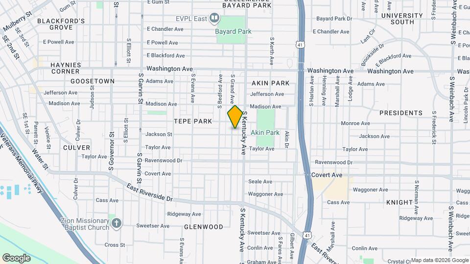 1316 S Grand Ave Map and Location Details