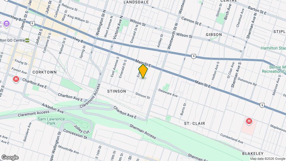 58 Ontario Ave Map and Location Details