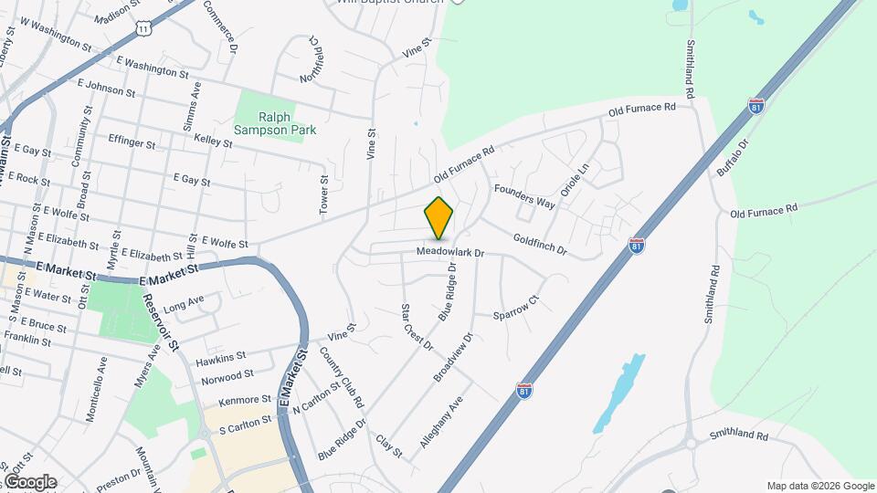 1072 Meadowlark Dr Map and Location Details