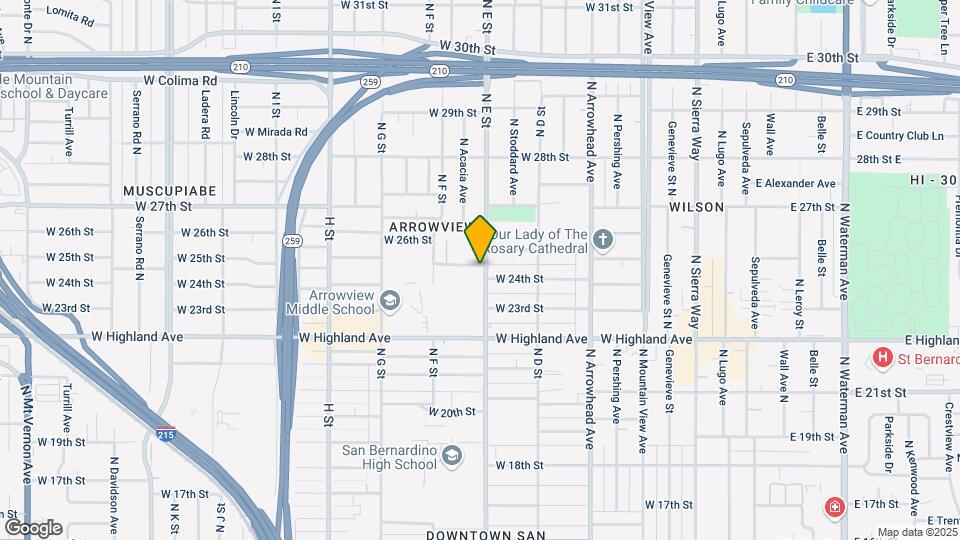 25th Street Apartments Map and Location Details