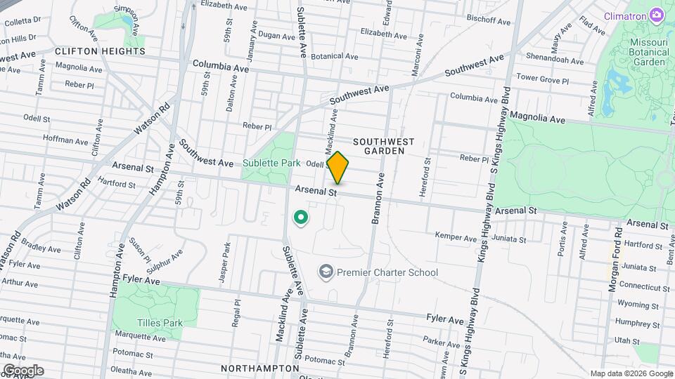 5365 Arsenal St Map and Location Details