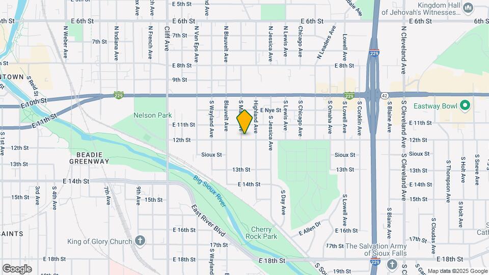 1700 E 12th St, Unit 1 Map and Location Details