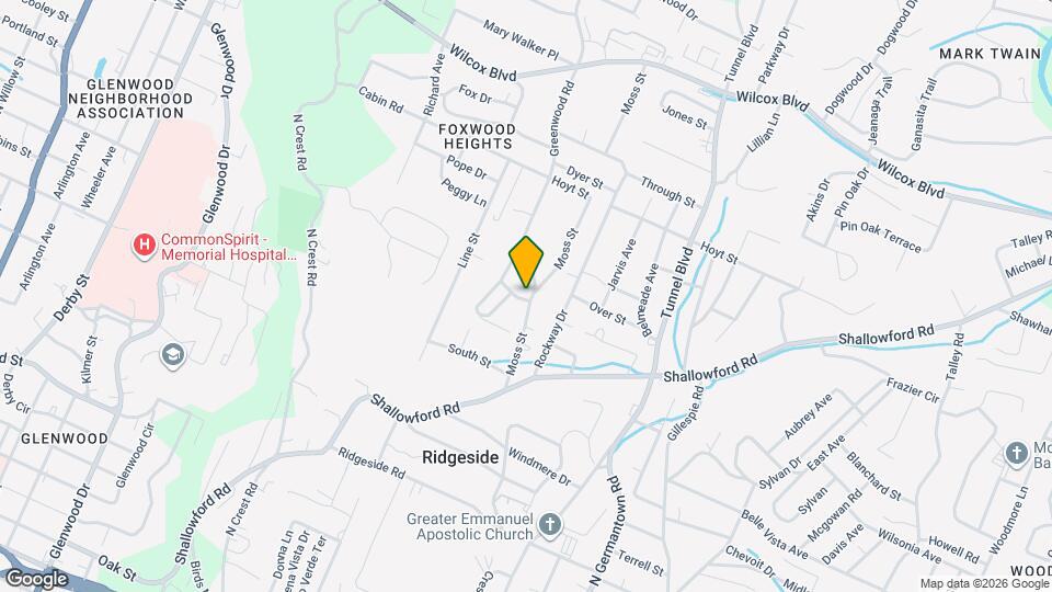 901 Moss St Map and Location Details