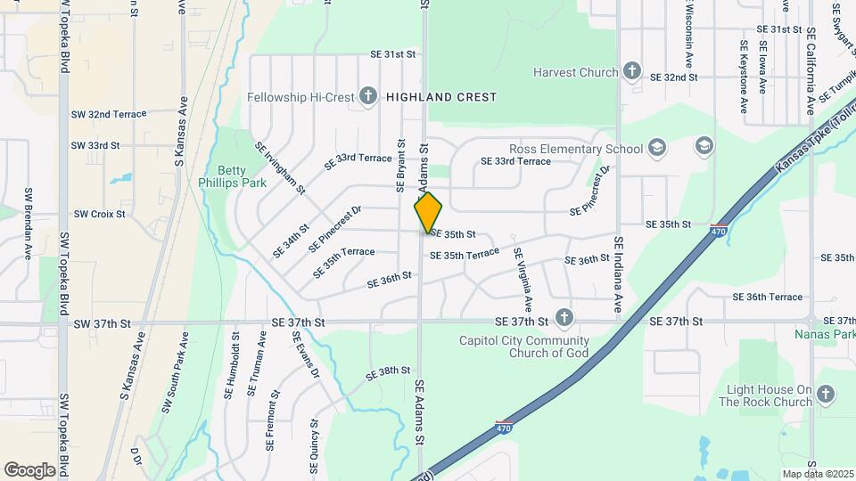 3506 SE Adams St Map and Location Details