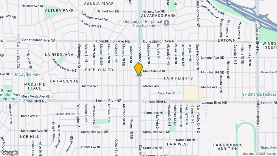 1225 San Mateo Blvd NE Map and Location Details