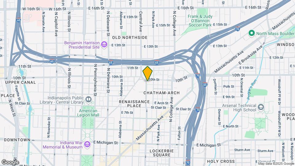 931 N East St Map and Location Details