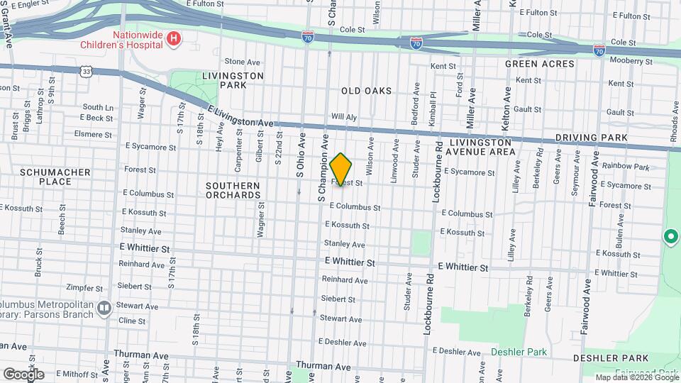 911 Oakwood Ave Map and Location Details