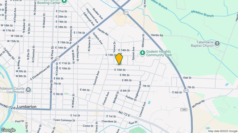 1110 E 11th St Map and Location Details