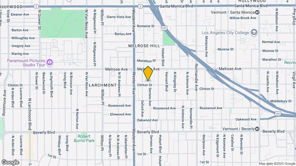 601 Serrano Ave Mapa y Detalles de la Ubicación