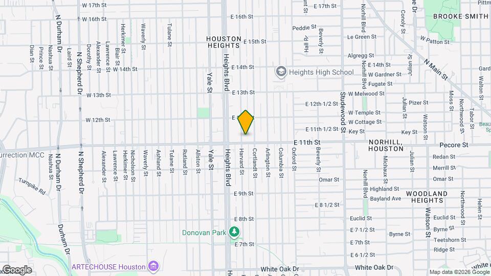 1100 Harvard St Map and Location Details