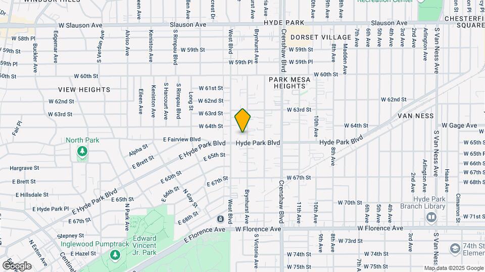 6419 Brynhurst Ave Map and Location Details