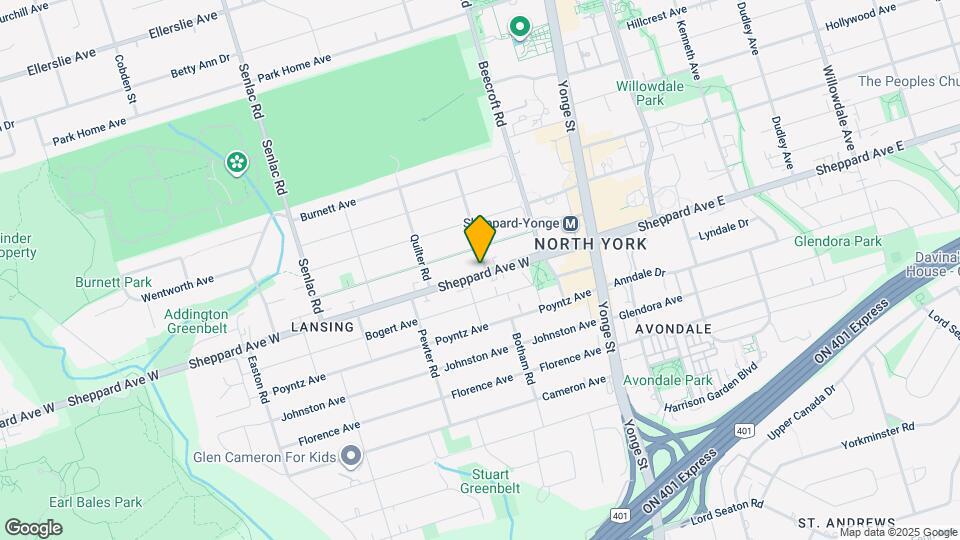 88 Sheppard Ave W Map and Location Details