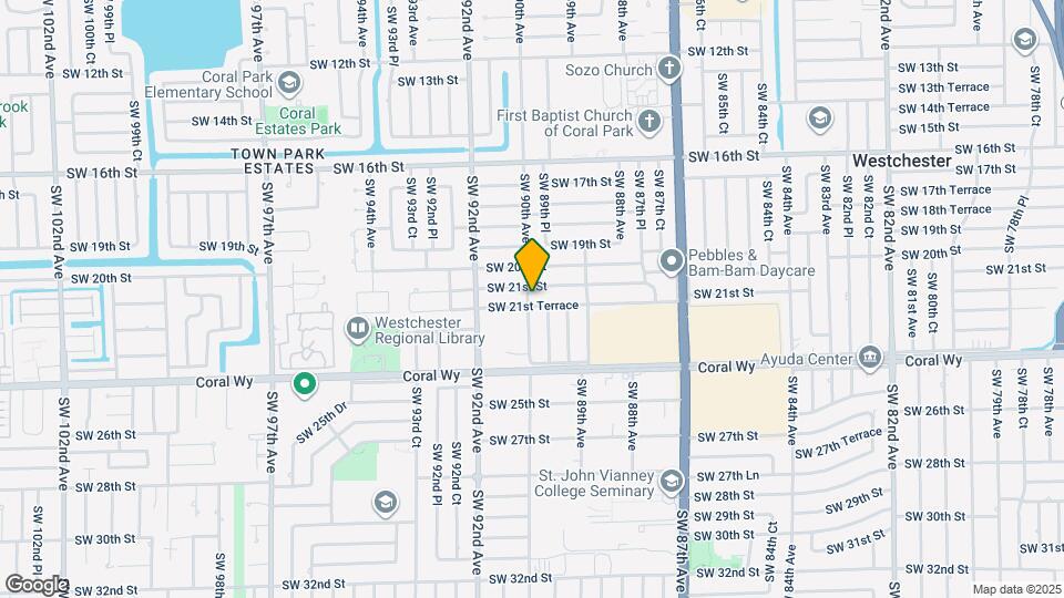 8985 SW 21st Terrace Map and Location Details