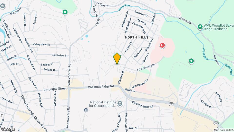 Pineview Apartments - Morgantown, WV Mapa y Detalles de la Ubicación
