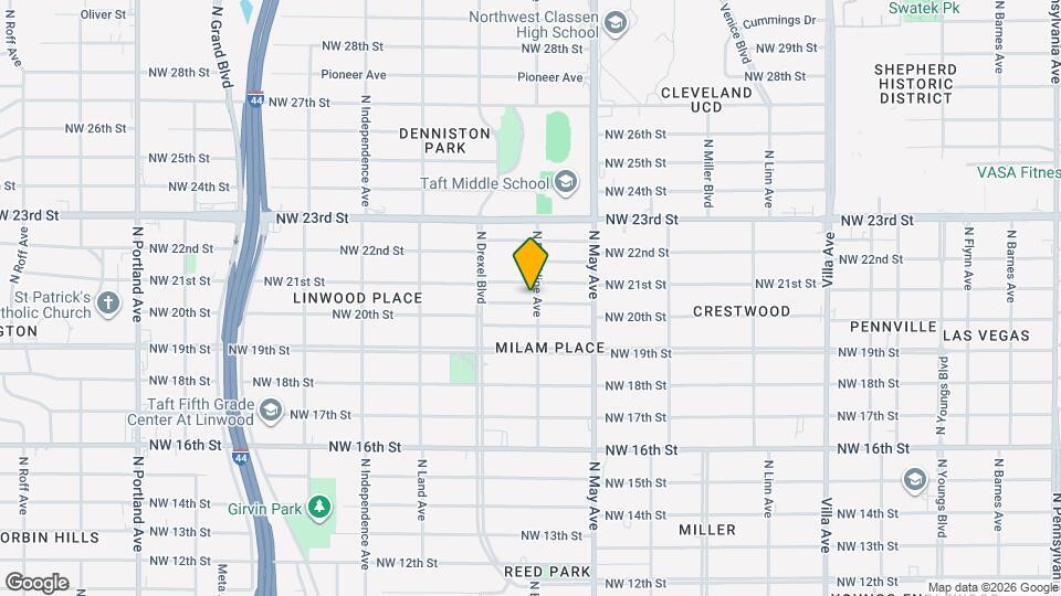 2121 N Brookline Ave Map and Location Details