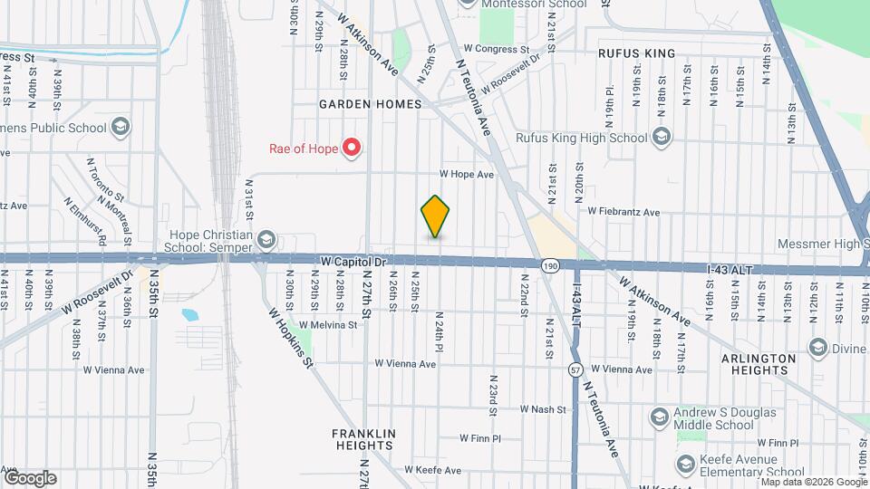 4023 N 24th Pl Map and Location Details