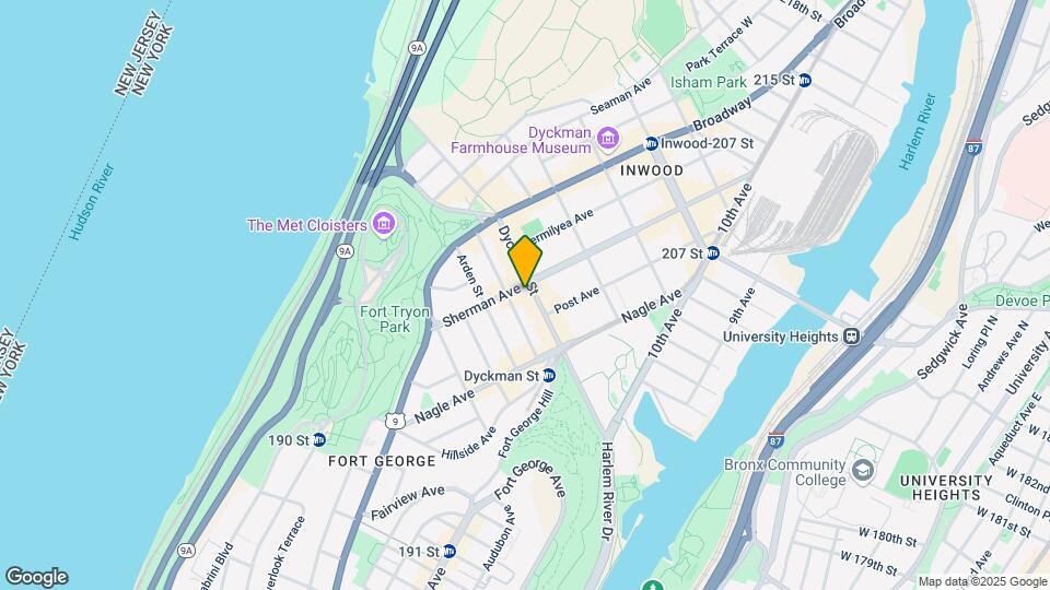 152-154 Dyckman St Map and Location Details