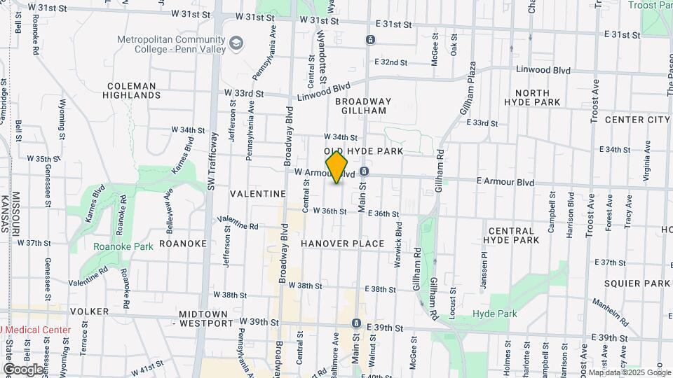 3516 Baltimore Ave Map and Location Details