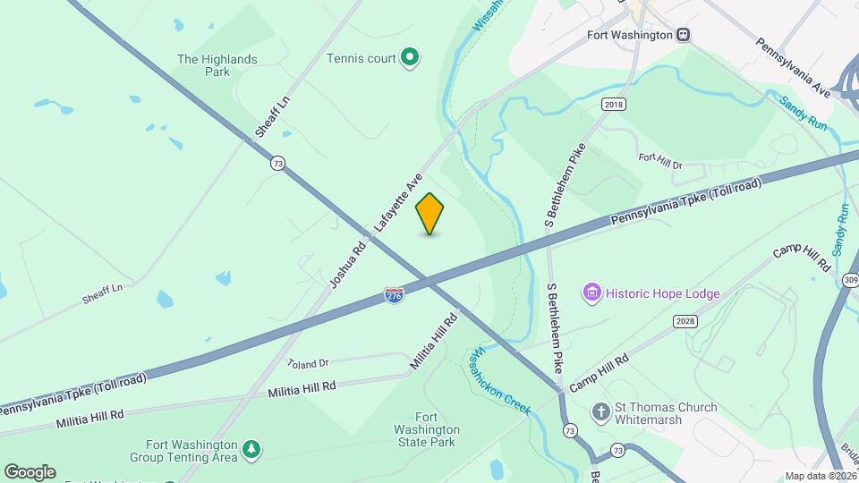 413 Skippack Pike, Unit Barn Apartment Mapa y Detalles de la Ubicación